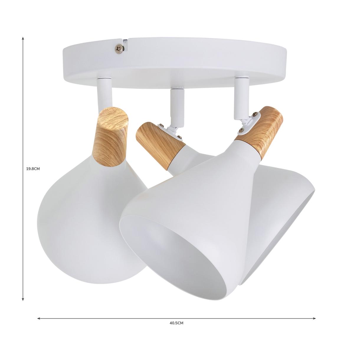 Elements Wolston 3 Light Semi Flush Spotlight – image 4