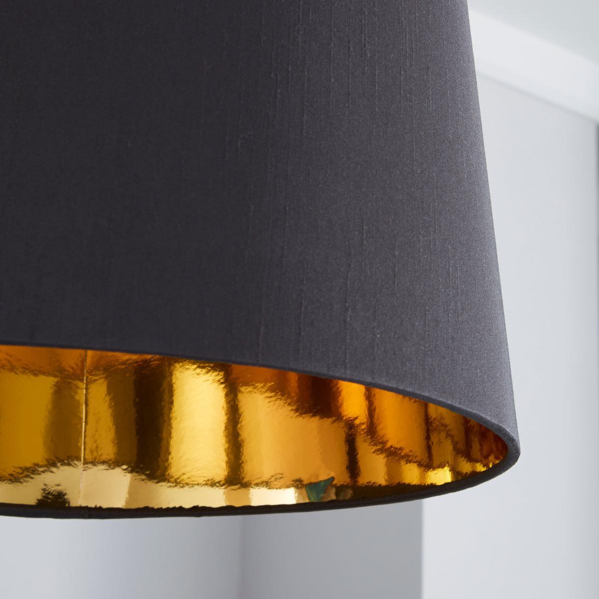 Ritz Gold Lined Tapered 35cm Grey Shade Gold – image 2