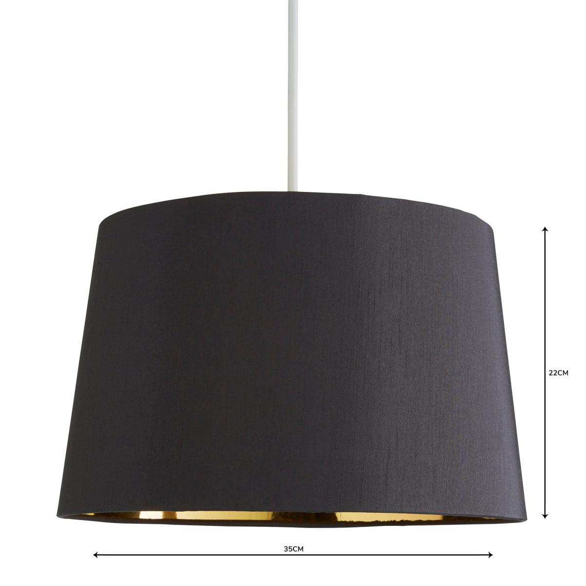 Ritz Gold Lined Tapered 35cm Grey Shade Gold – image 3