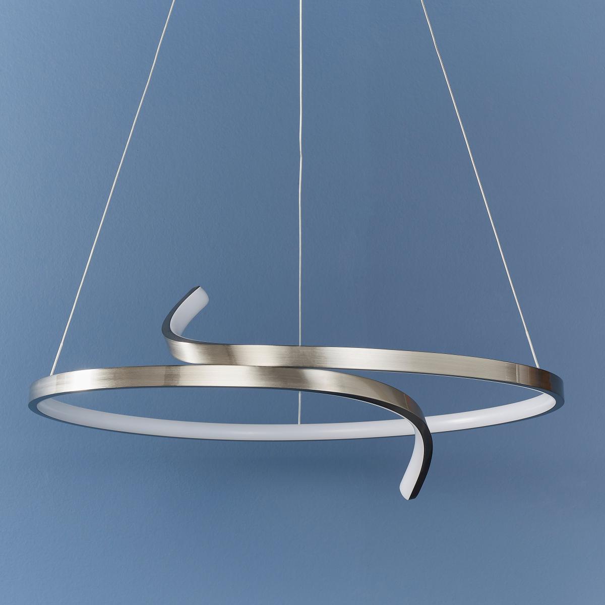 Vogue Curl Pendant Light Nickel – image 2