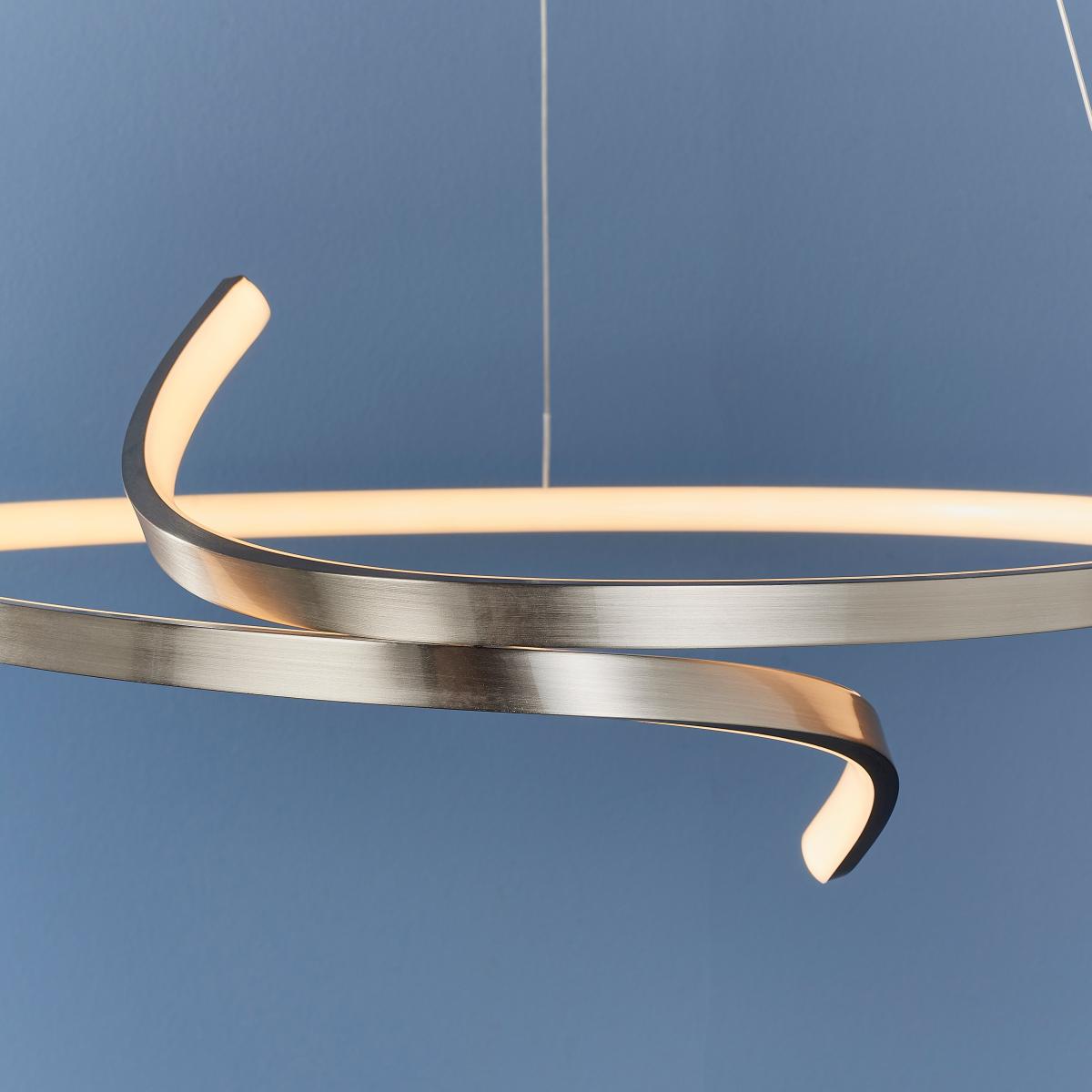 Vogue Curl Pendant Light Nickel – image 3
