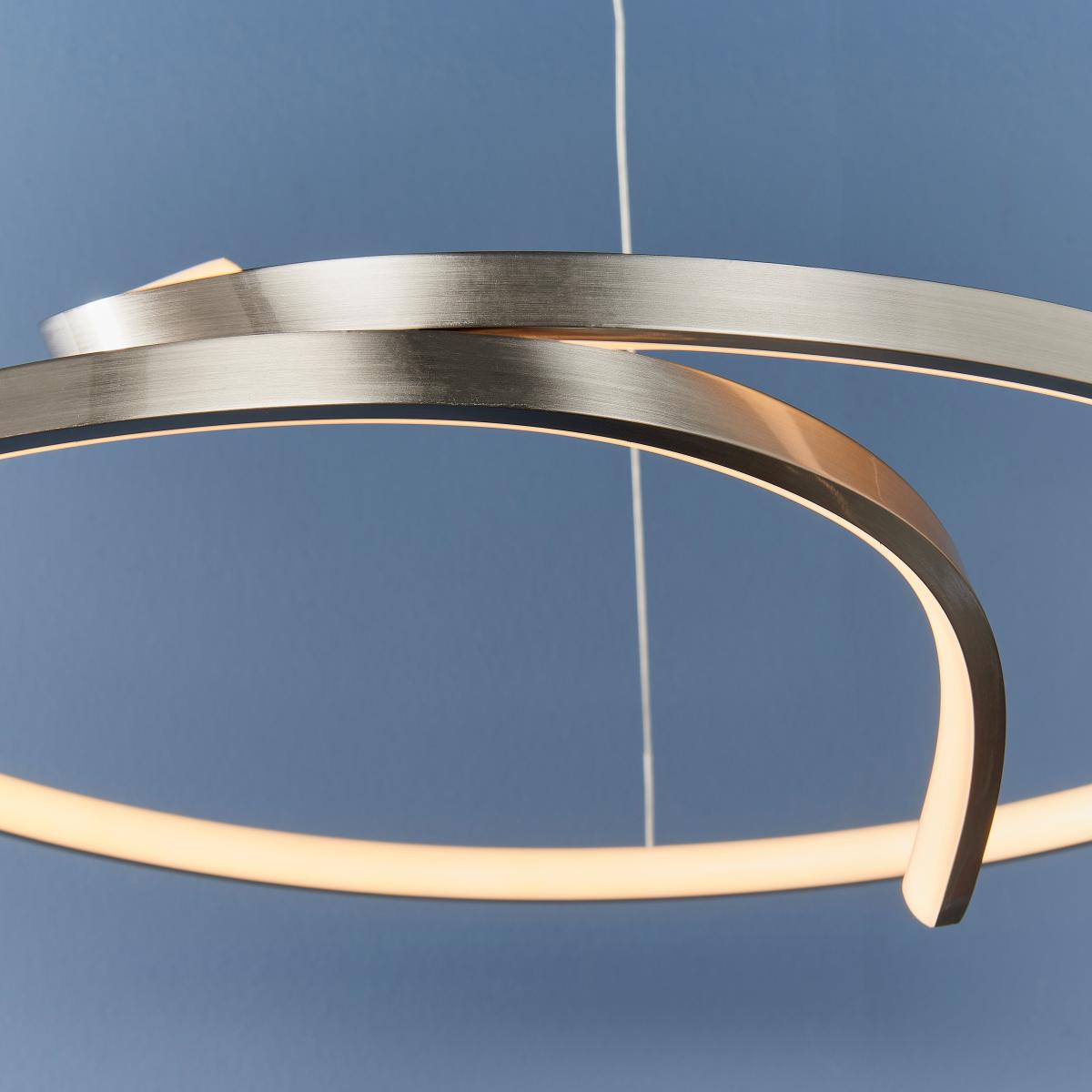 Vogue Curl Pendant Light Nickel – image 4