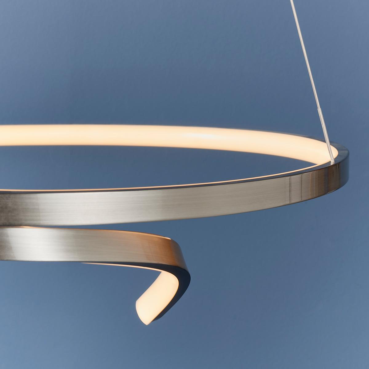 Vogue Curl Pendant Light Nickel – image 5