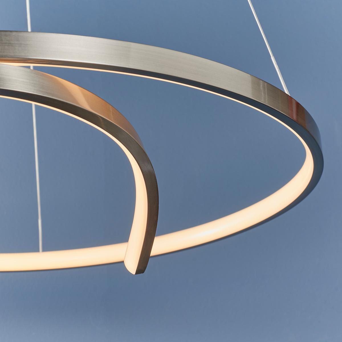 Vogue Curl Pendant Light Nickel – image 6