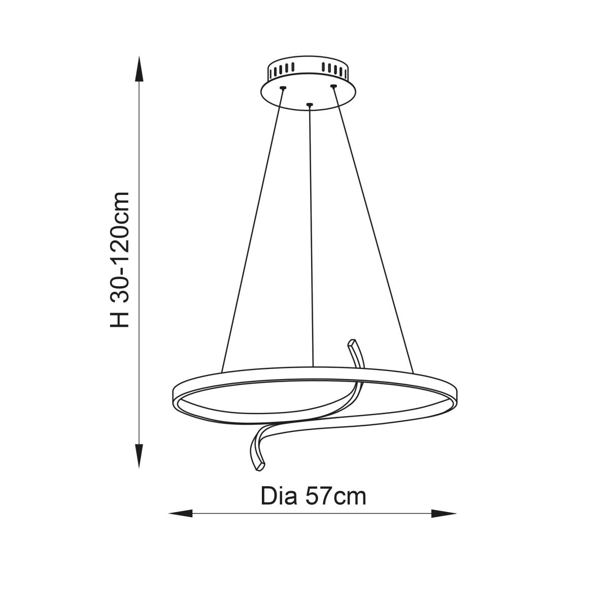 Vogue Curl Pendant Light Nickel – image 10