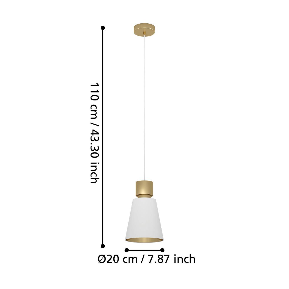 EGLO Aglientina Brushed Brass Pendant Light Brass – image 4