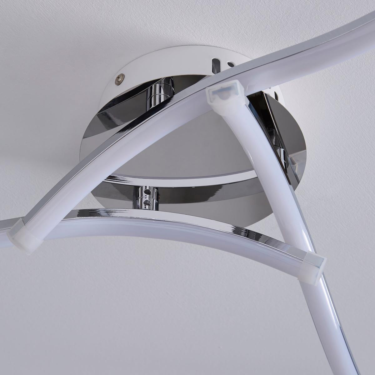 Layla 3 Light Integrated LED Semi-Flush Ceiling Fitting Chrome – image 3