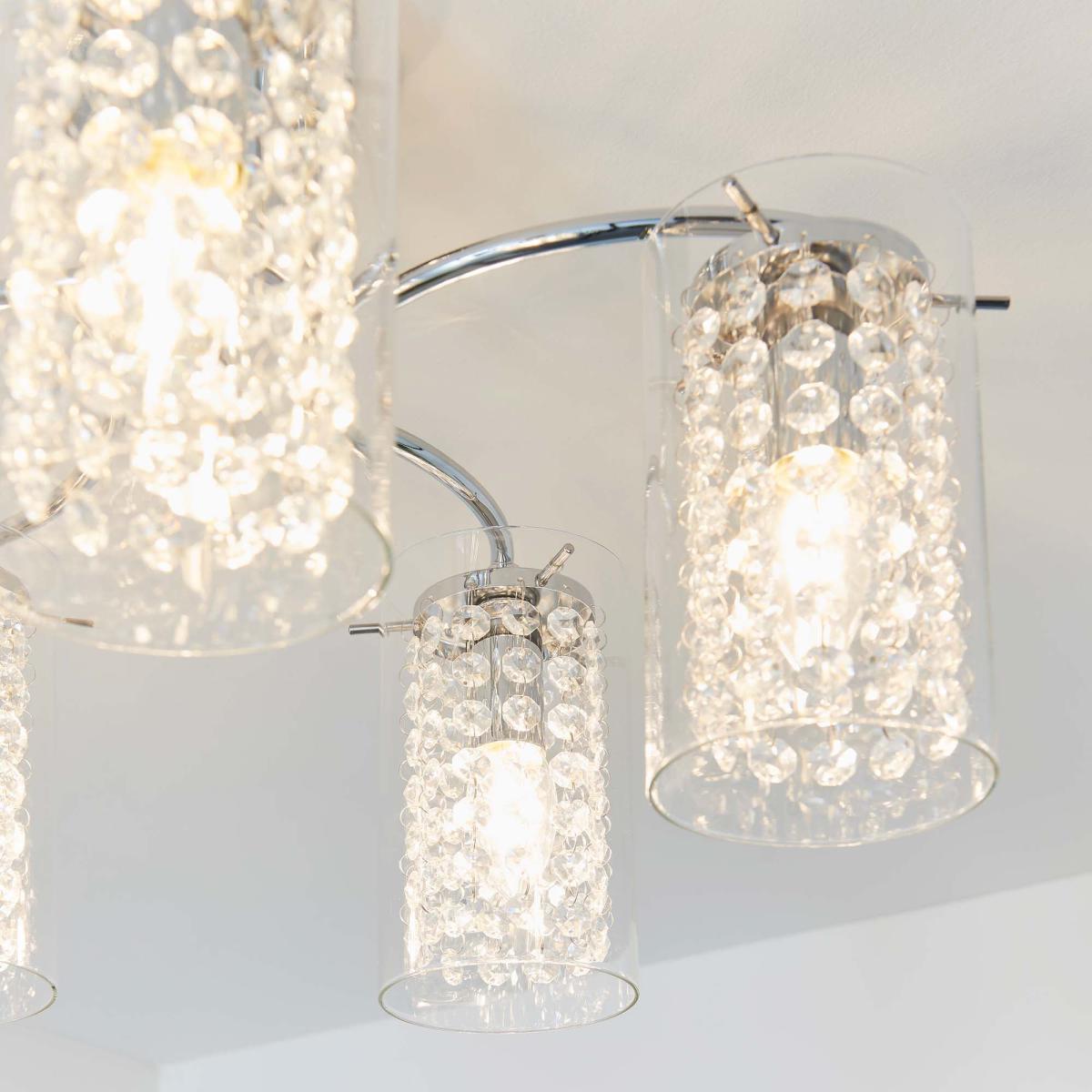 Vogue Kerr 5 Light Semi Flush Ceiling Fitting Chrome – image 6