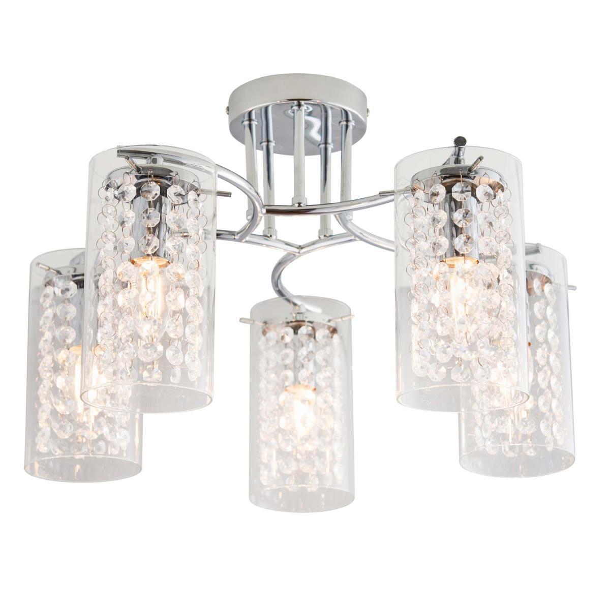 Vogue Kerr 5 Light Semi Flush Ceiling Fitting Chrome – image 7