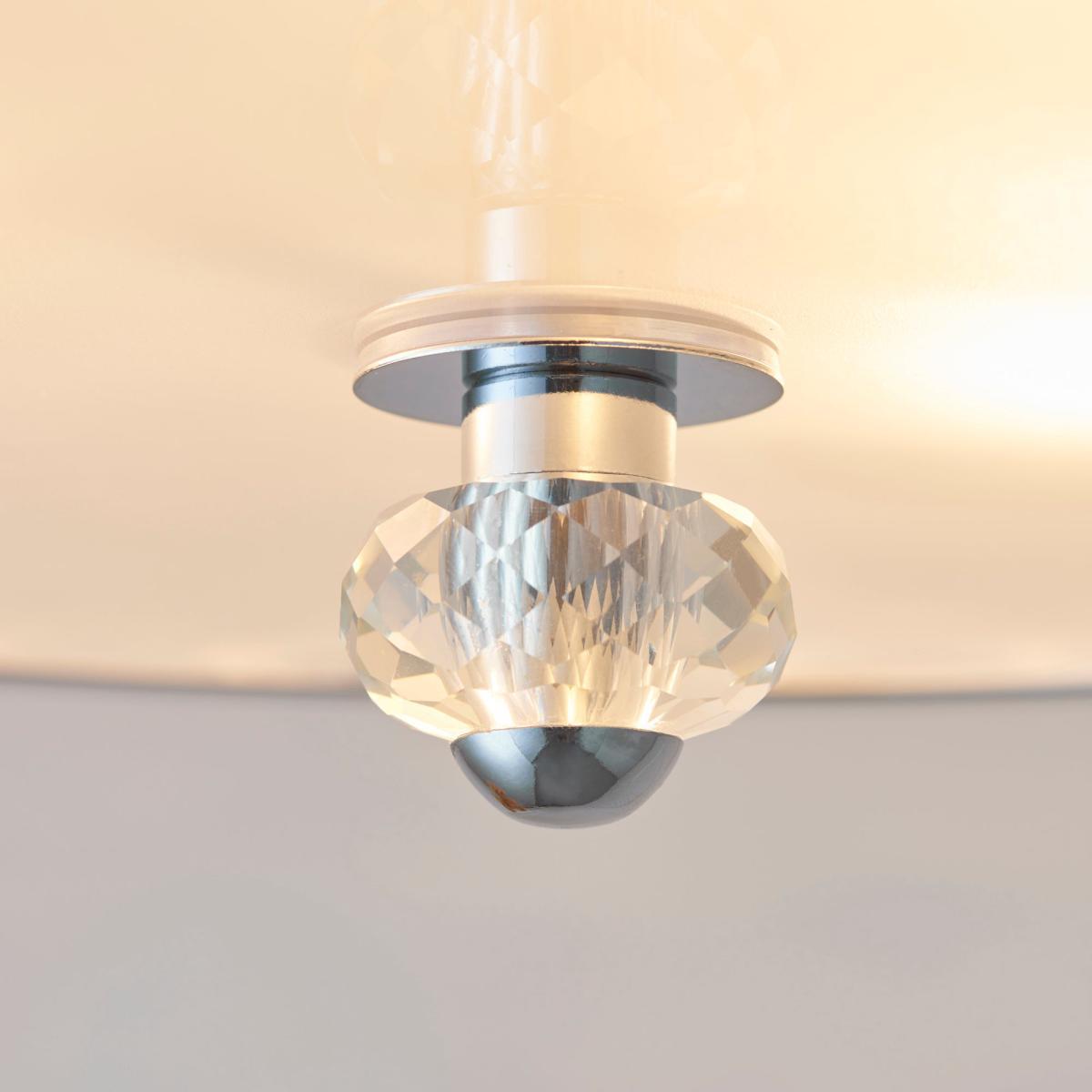 Vogue Crystal Hudson 3 Light Flush Ceiling Fitting Chrome – image 6