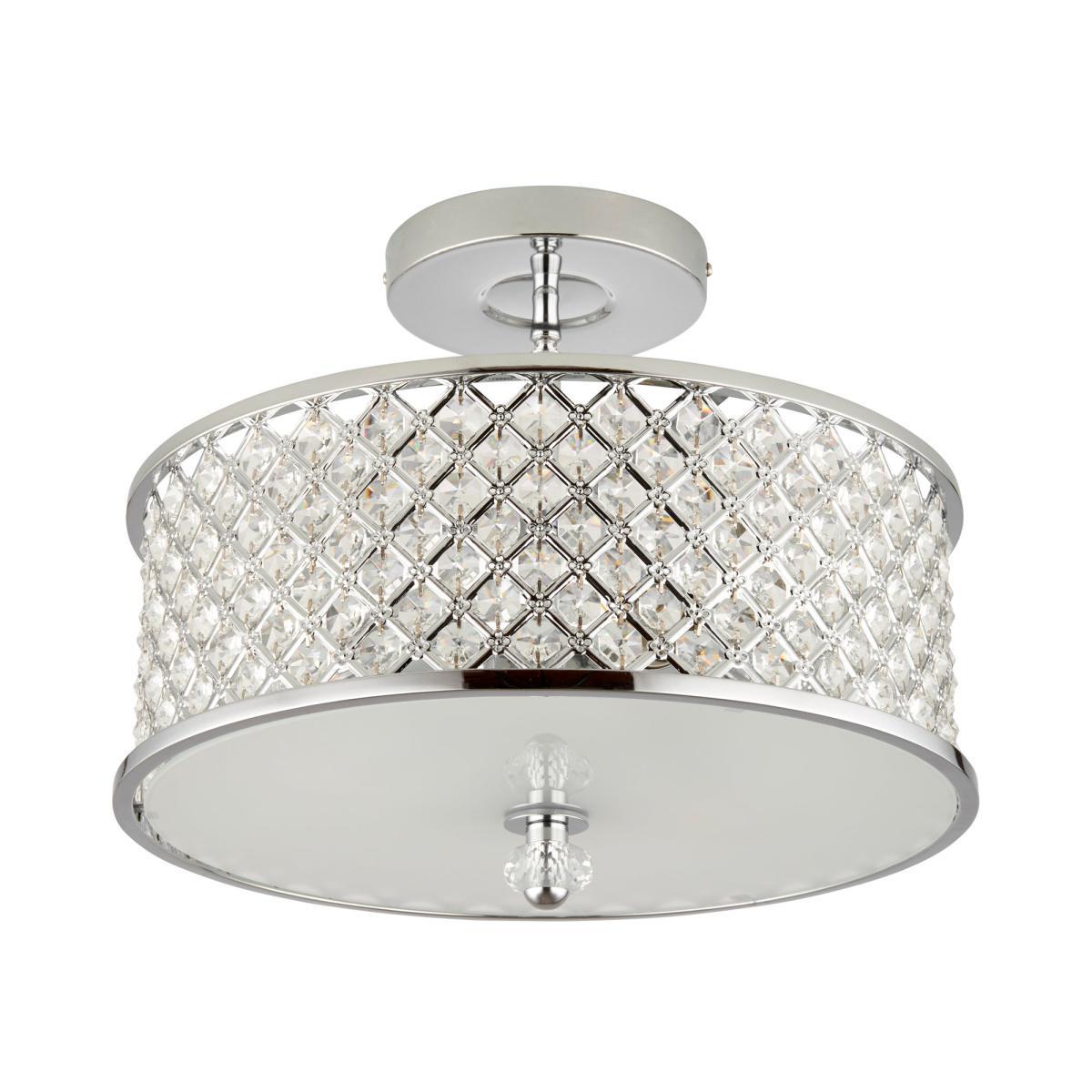 Vogue Crystal Hudson 3 Light Flush Ceiling Fitting Chrome – image 9