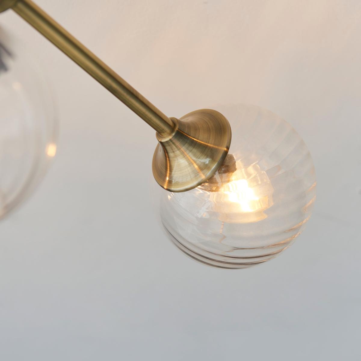Vogue Asher 6 Light Semi Flush Ceiling Light Gold – image 5