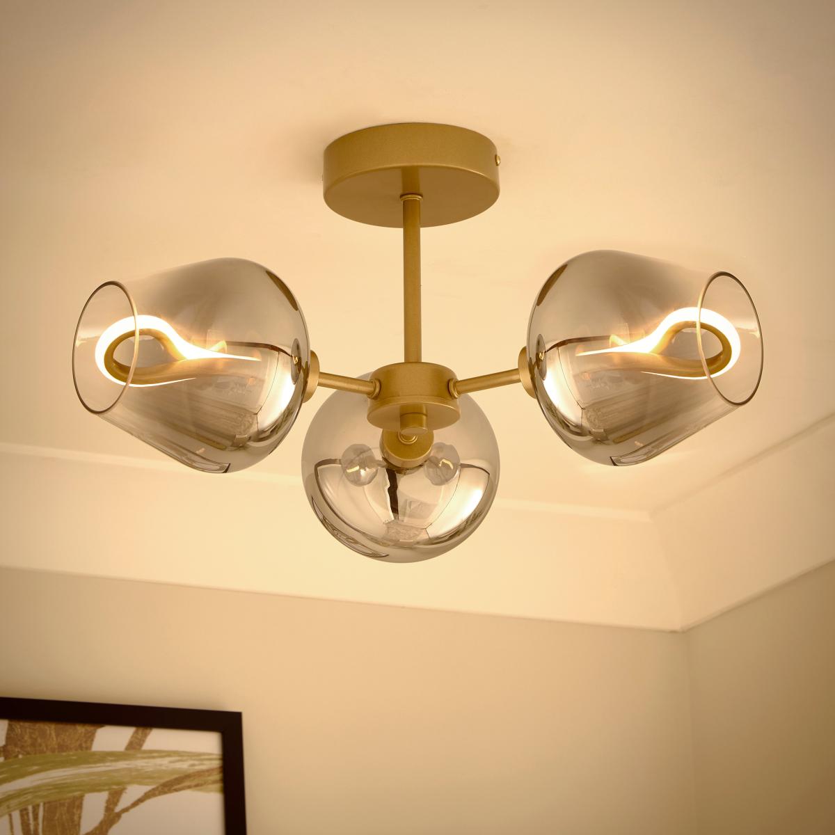 Aurora 3 Light Semi Flush LED Ceiling Light – image 2
