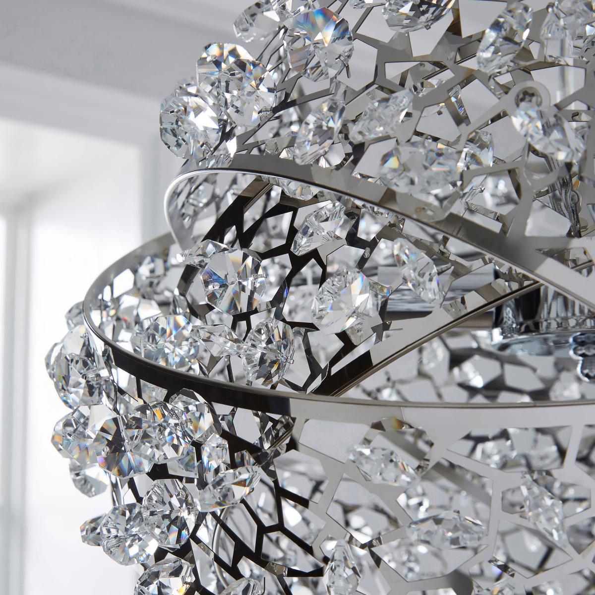 Jaimee 3 Light Crystal Chrome Ceiling Fitting Silver – image 3