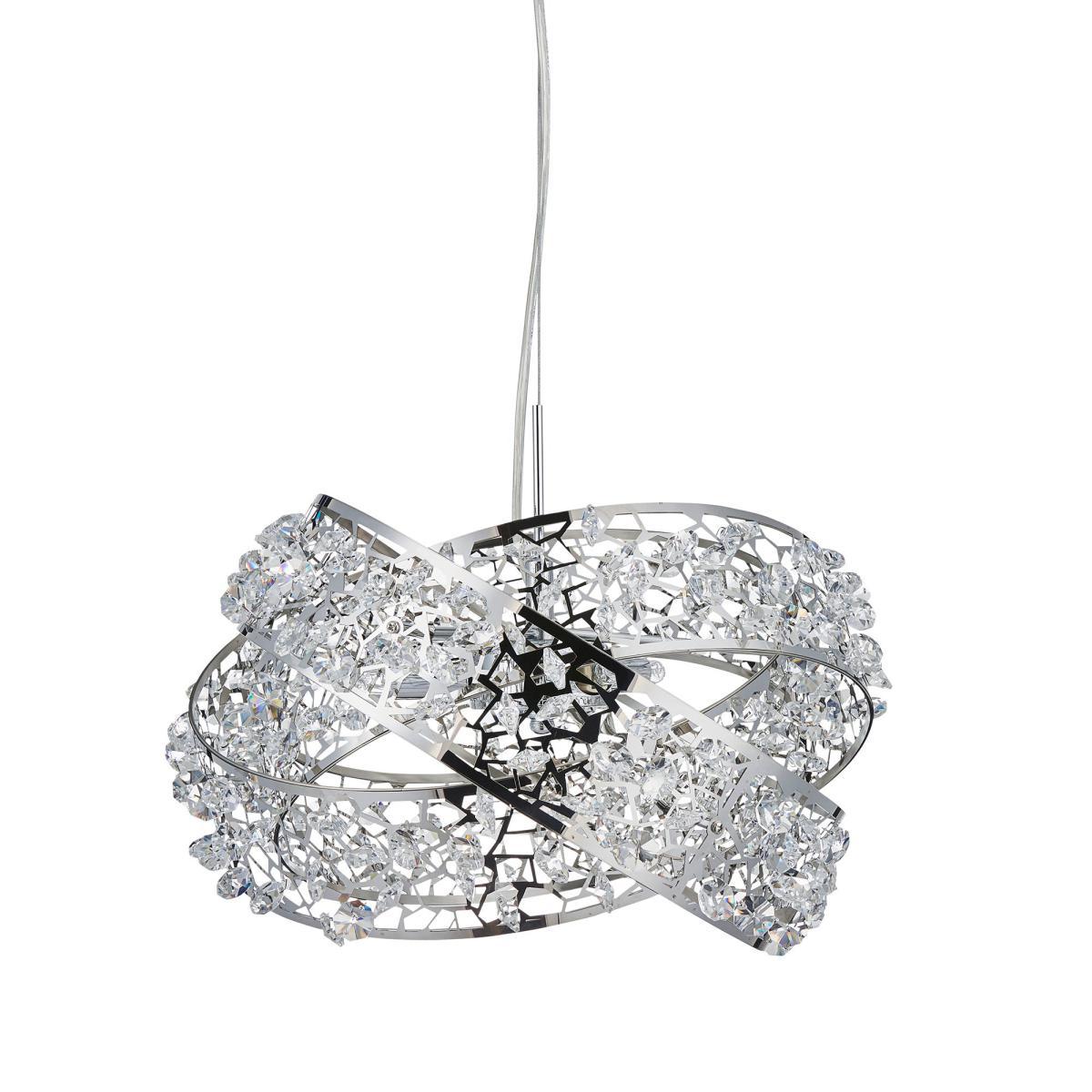 Jaimee 3 Light Crystal Chrome Ceiling Fitting Silver – image 5