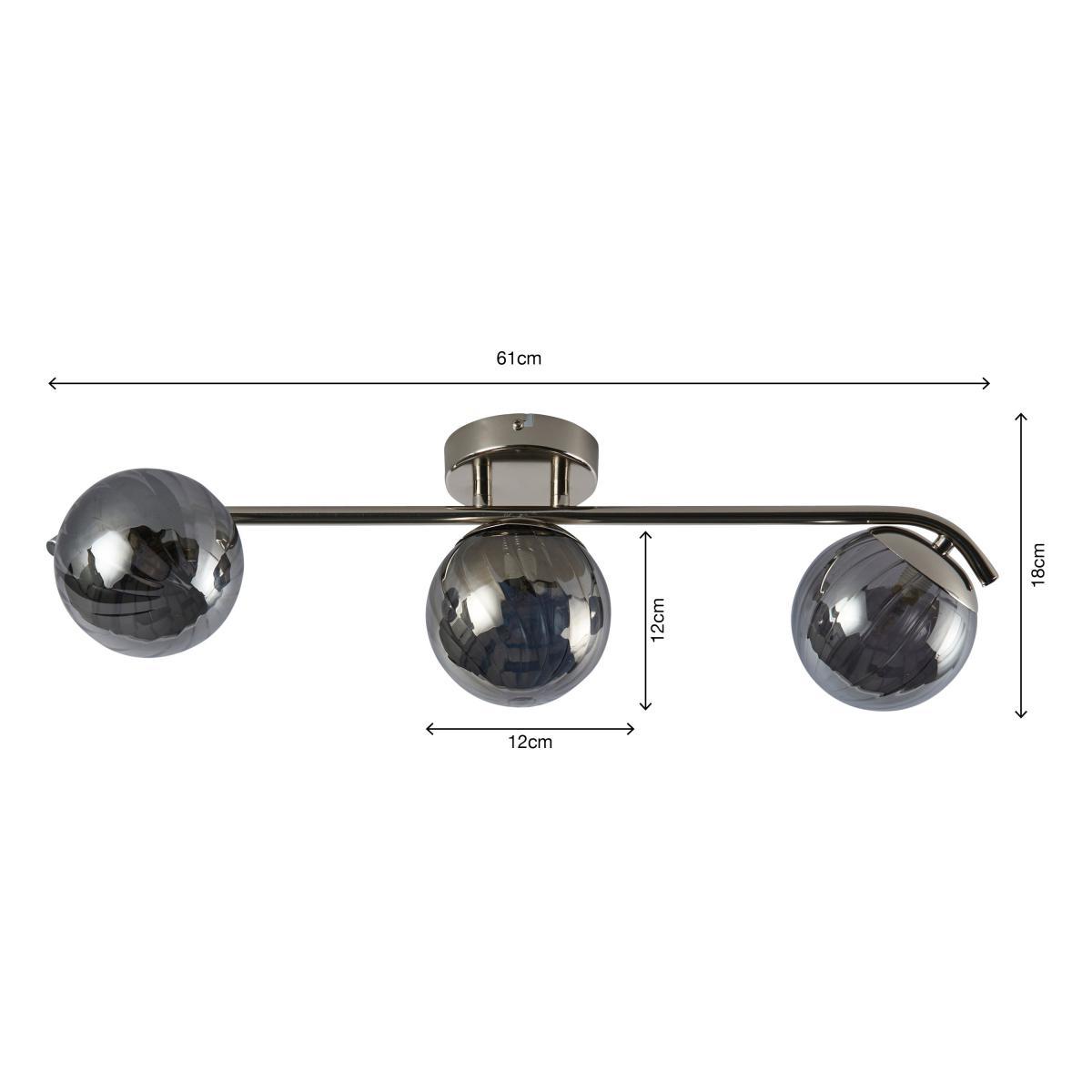 Marie 3 Light Spotlight Bar Silver – image 6