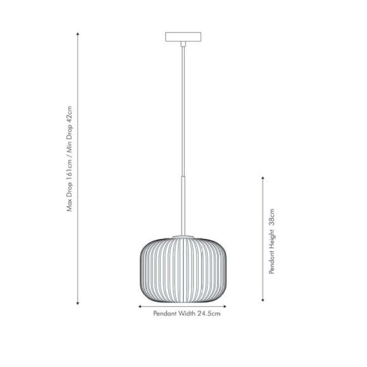 Return - Bella Ribbed Squoval Pendant Light – image 5