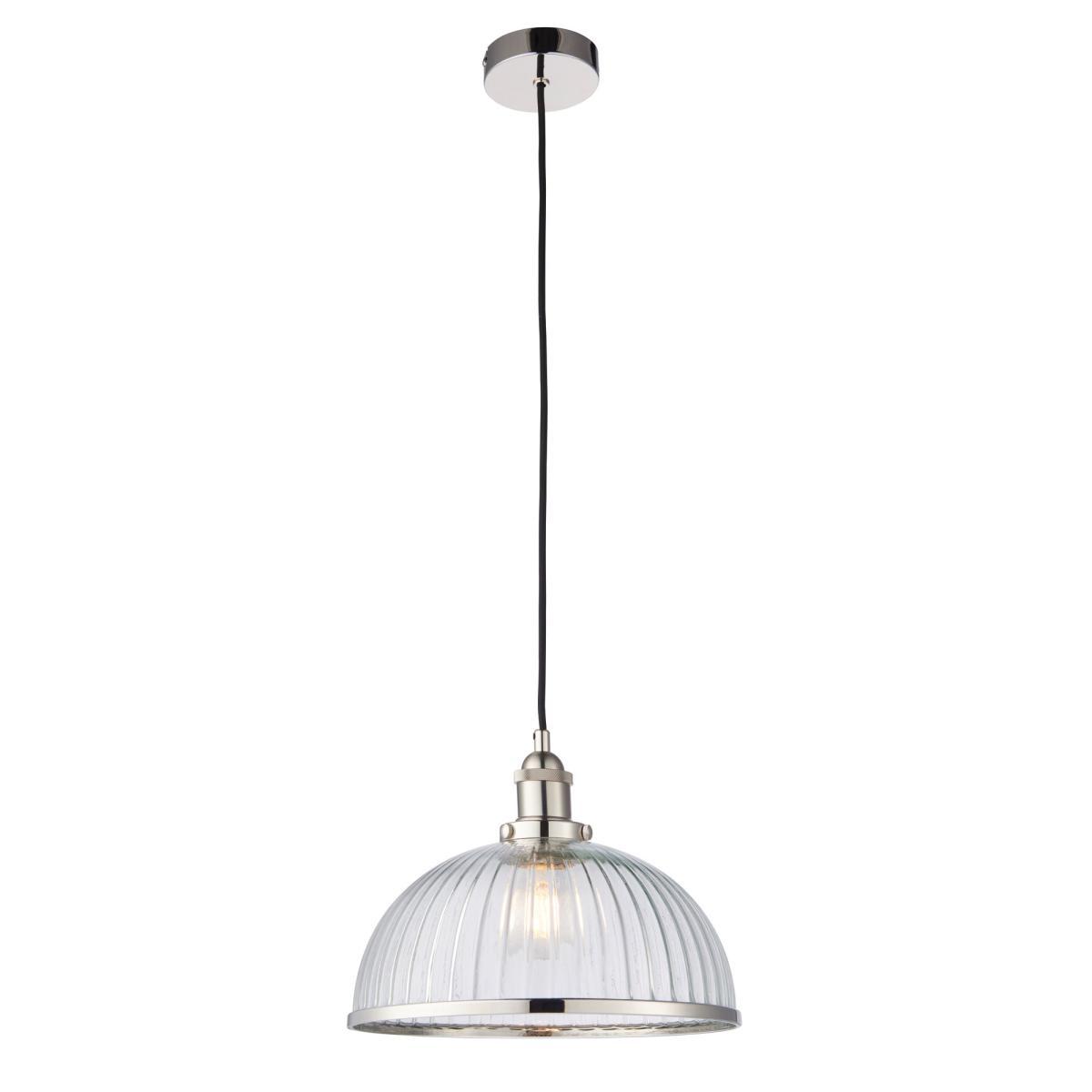 Vogue Glass Paxson Pendant Fitting Nickel – image 8