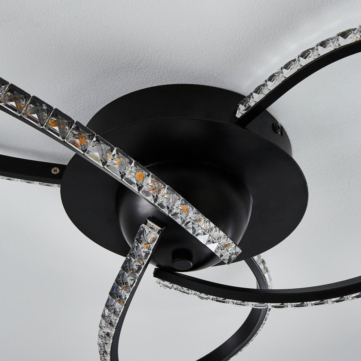Oria 3 Light LED Black Ceiling Fitting Black – image 4