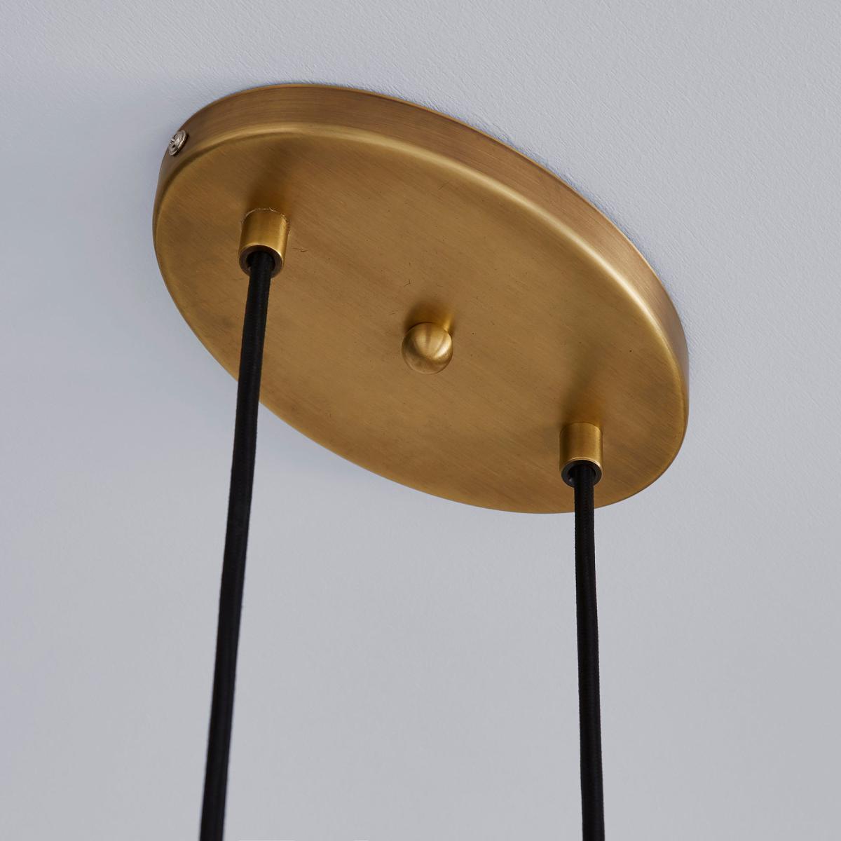 Colt 3 Light Diner Antique Brass Ceiling Fitting Gold – image 4