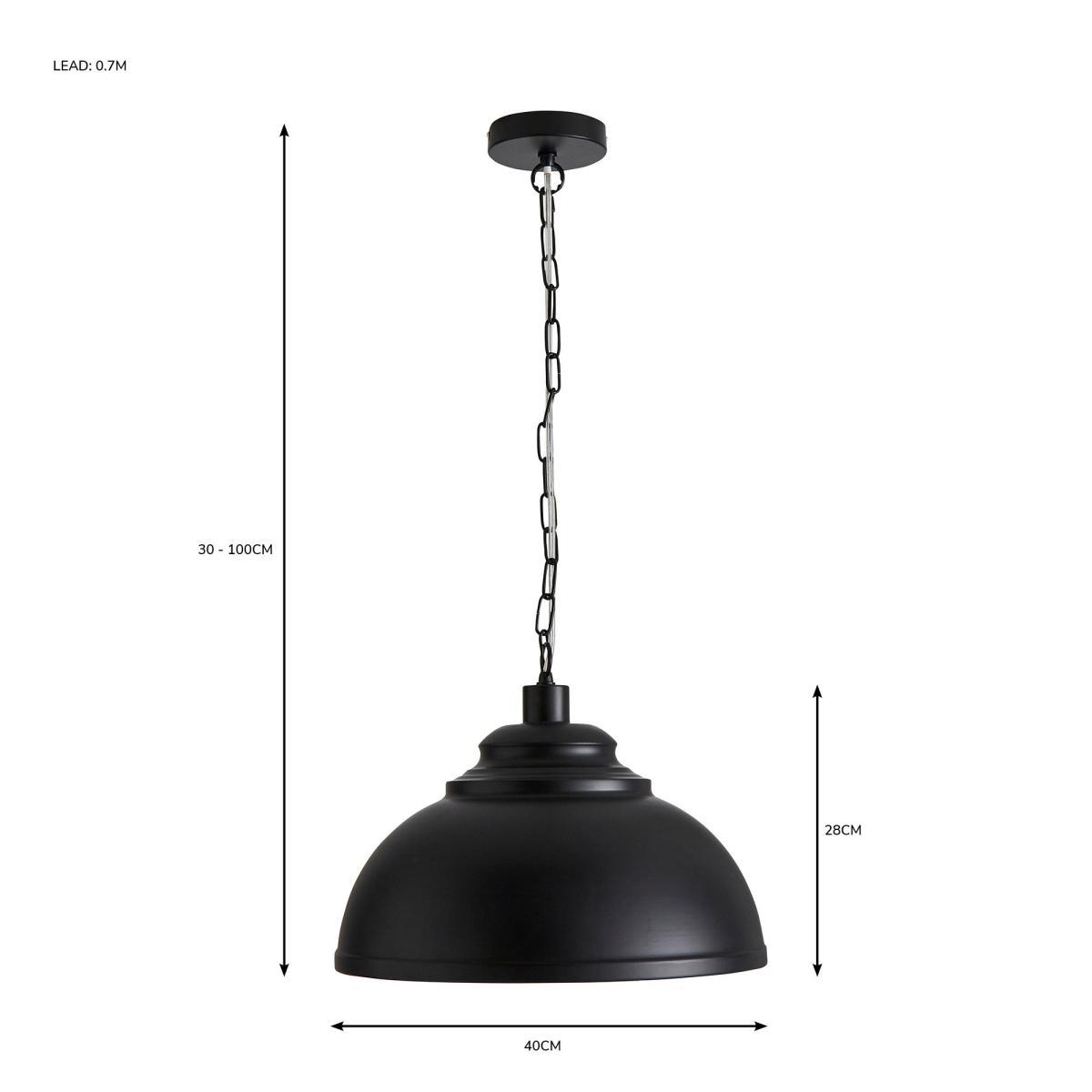 Galley Black Ceiling Fitting 40cm Black – image 6