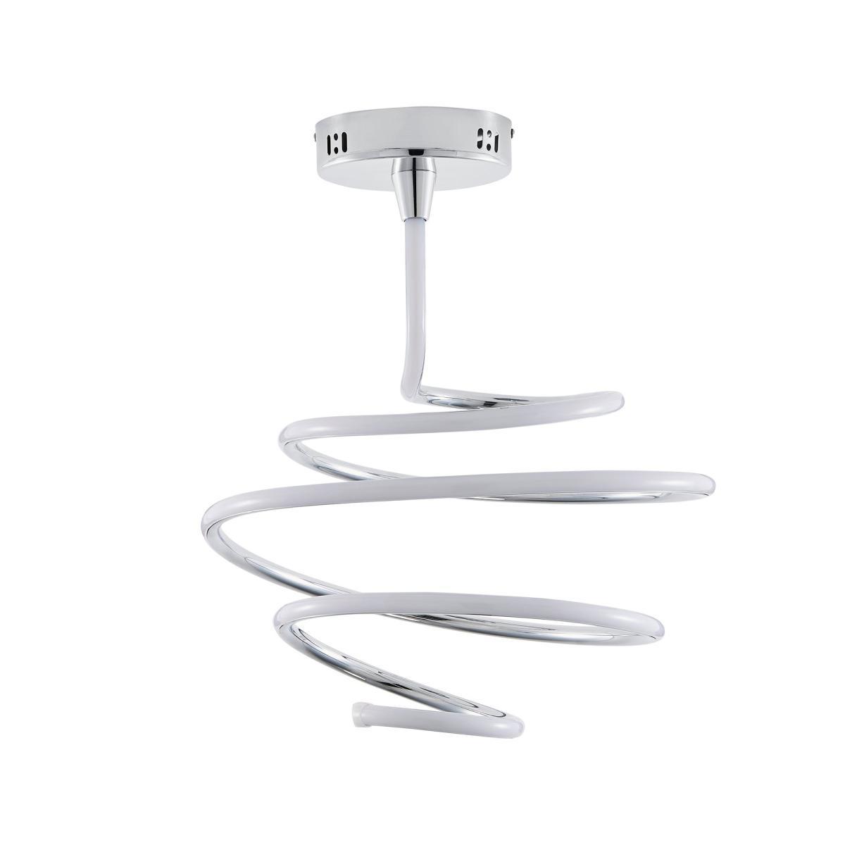 Byron Integrated LED Swirl Chrome Ceiling Fitting Chrome – image 5