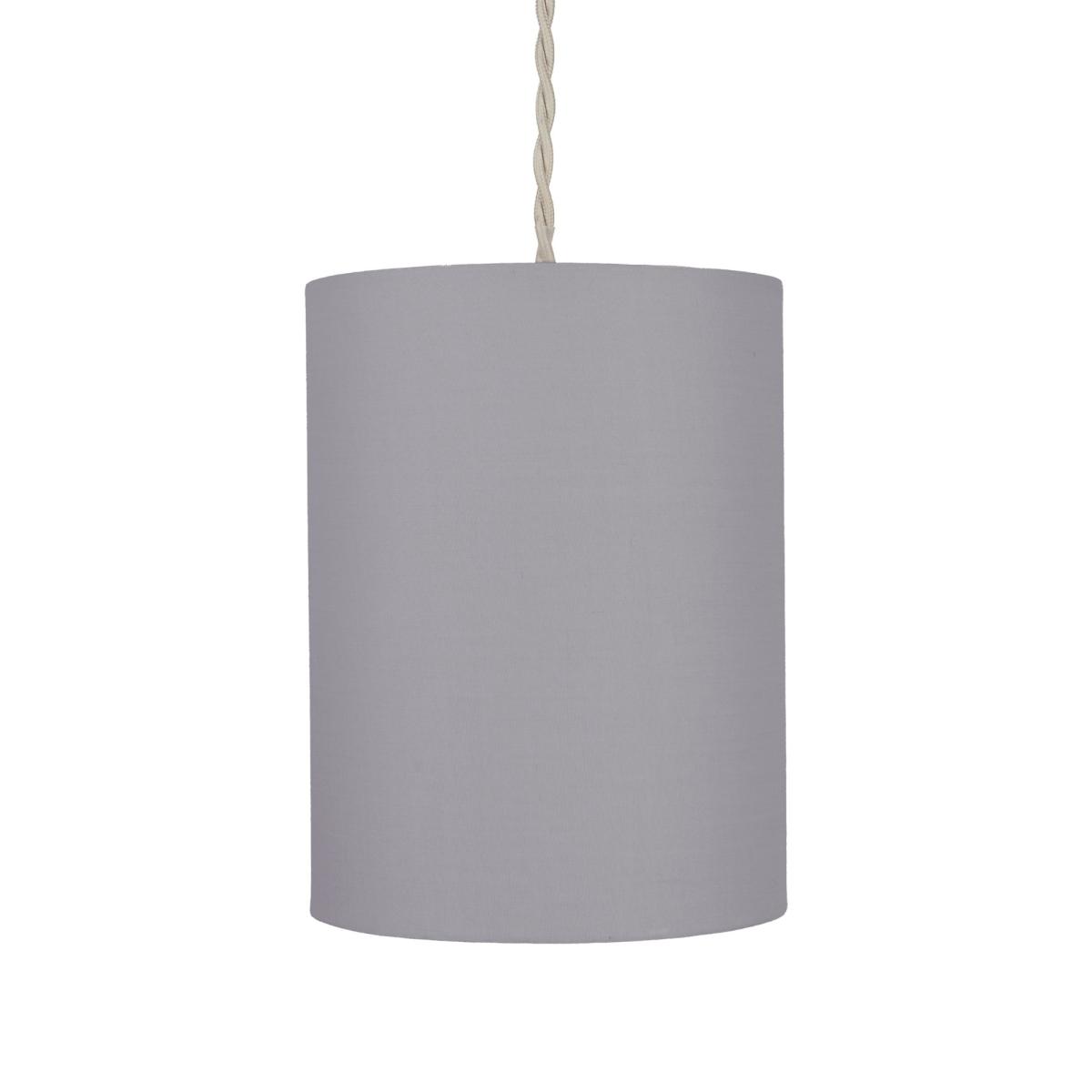 Luna Cylinder Lamp Shade Dove Grey Dove (Grey) – image 3