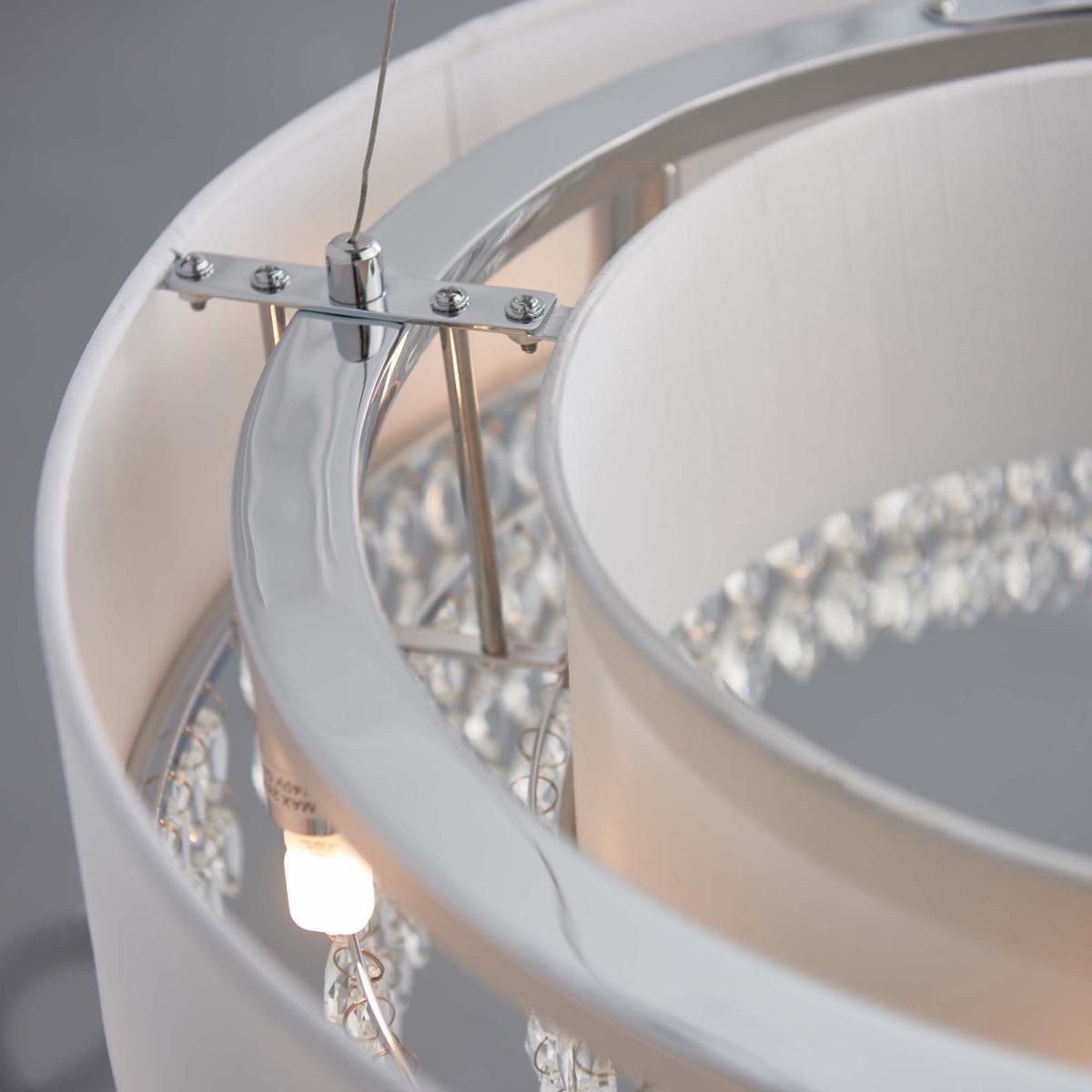 Vogue Lucerne 6 Light Ceiling Fitting Silver – image 4