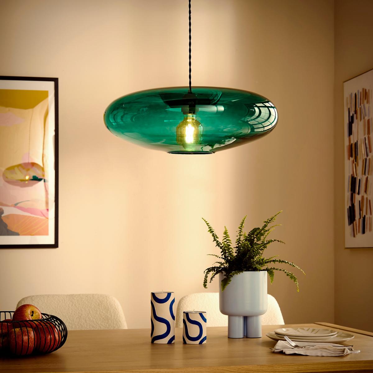 Elements Webster Pendant Light Green – image 3
