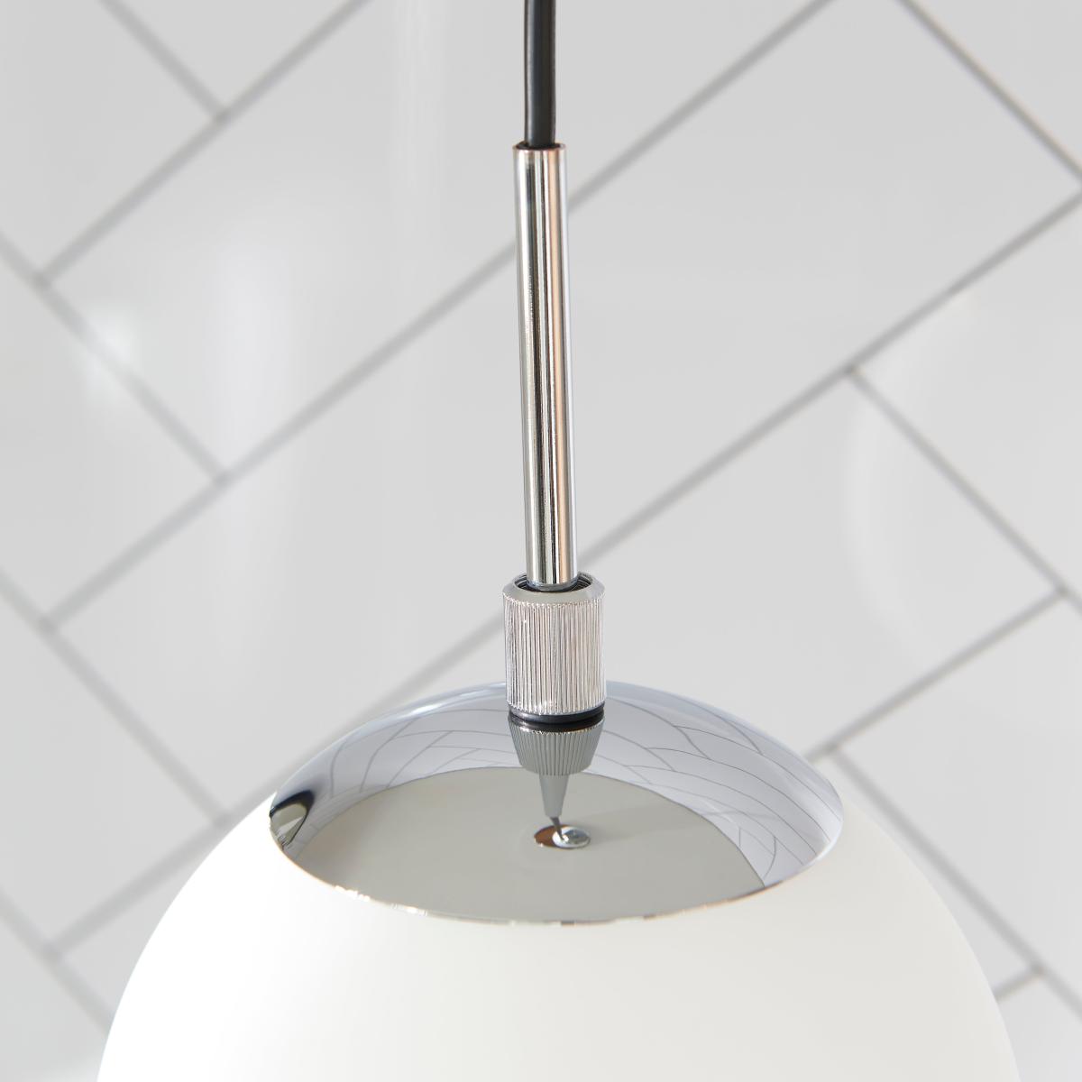 Sfera Industrial Bathroom Adjustable Pendant Light Chrome – image 3