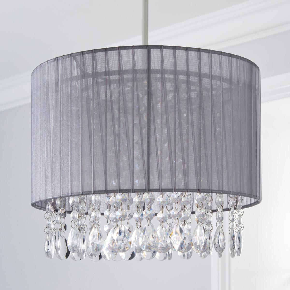 Riah Jewel Shade Grey Easy Fit Pendant Grey – image 2