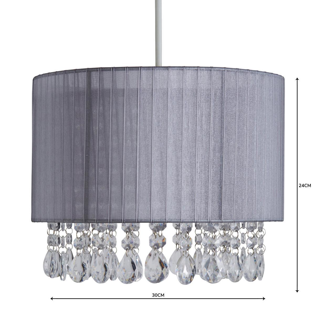 Riah Jewel Shade Grey Easy Fit Pendant Grey – image 4