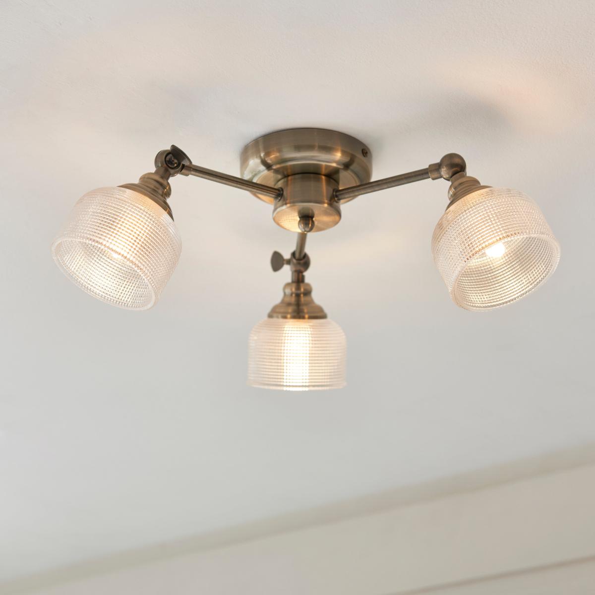 Amesbury Industrial 3 Light Semi Flush Ceiling Light – image 1