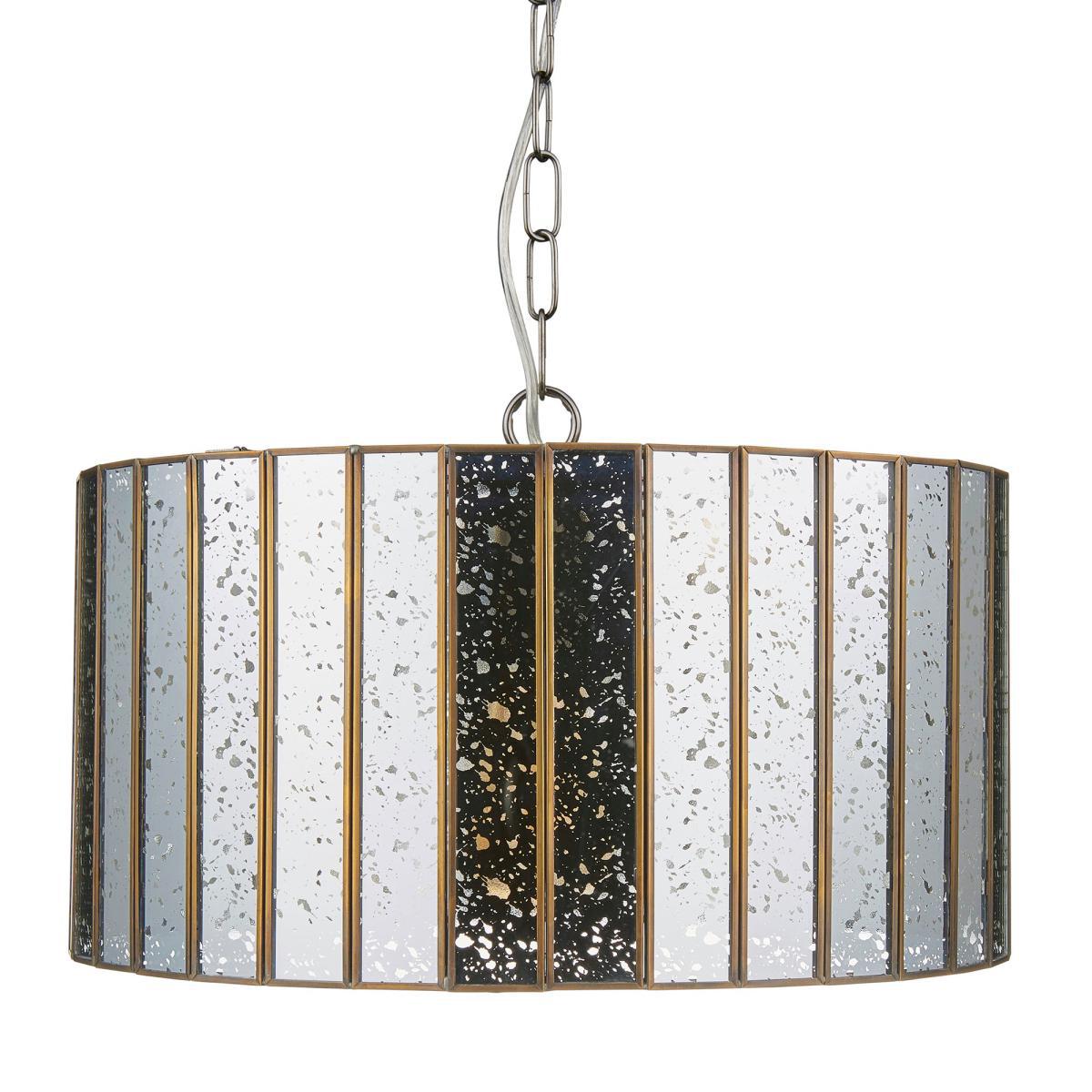 Seraphina 1 Light Mercury Glass Pendant Ceiling Fitting Gold – image 5
