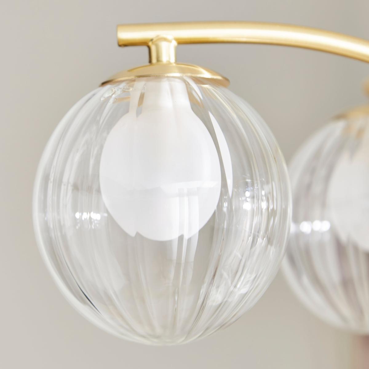 Leirah Ribbed 5 Light Ceiling Light Gold – image 3