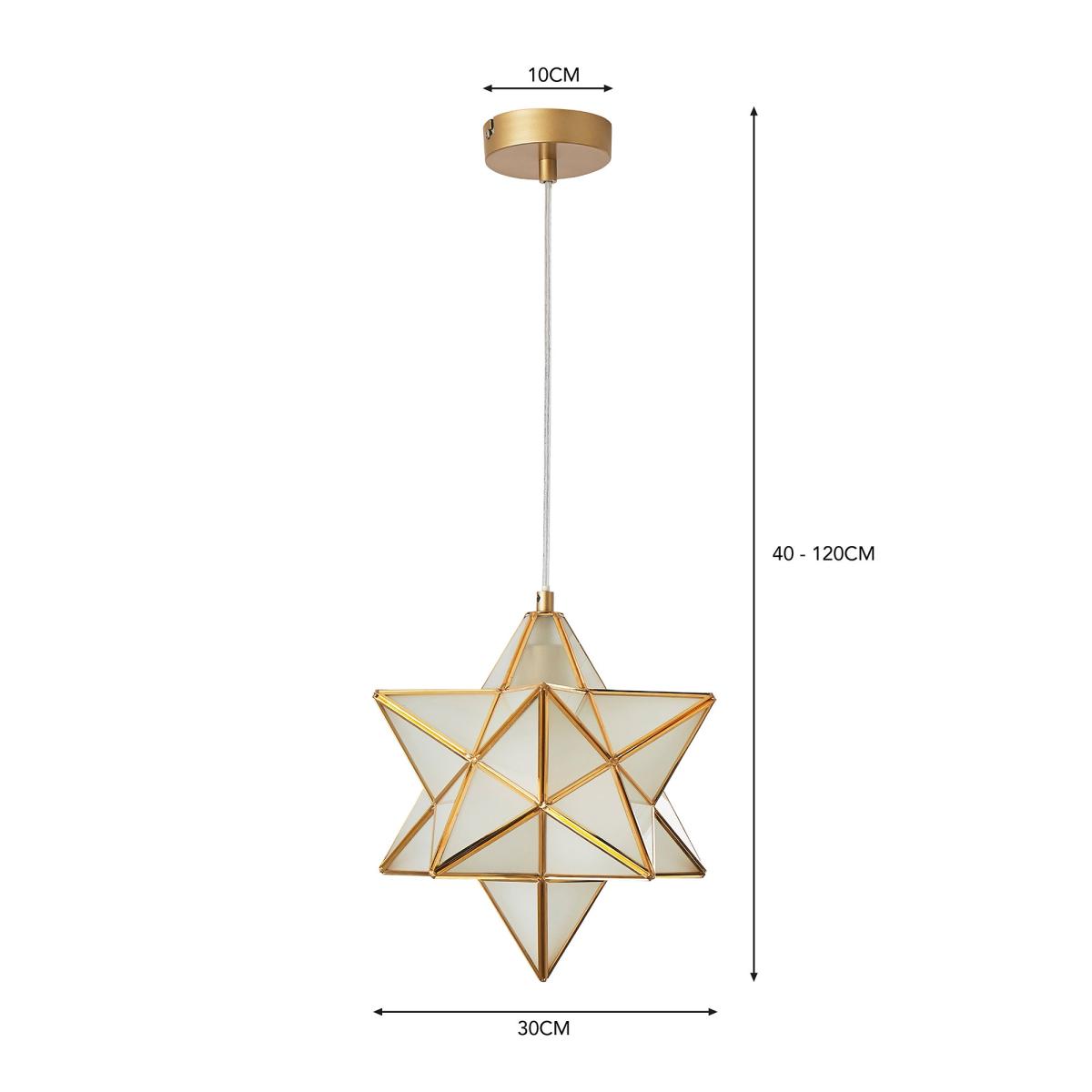 Virgo Star 26cm Ceiling Fitting Gold – image 6