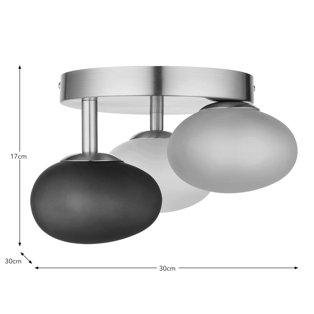 Pebble 3 Light Flush Ceiling Light – image 6