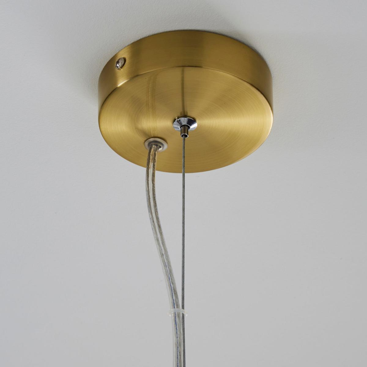 Nour 3 Light Antique Brass Ceiling Fitting Gold – image 4