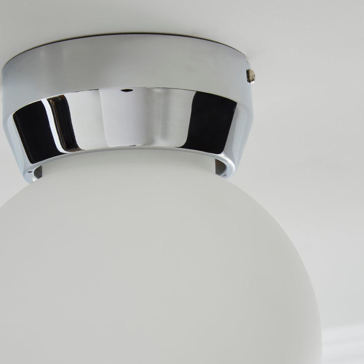 Harlow 1 Light Frosted Glass Flush Ceiling Fitting White – image 4