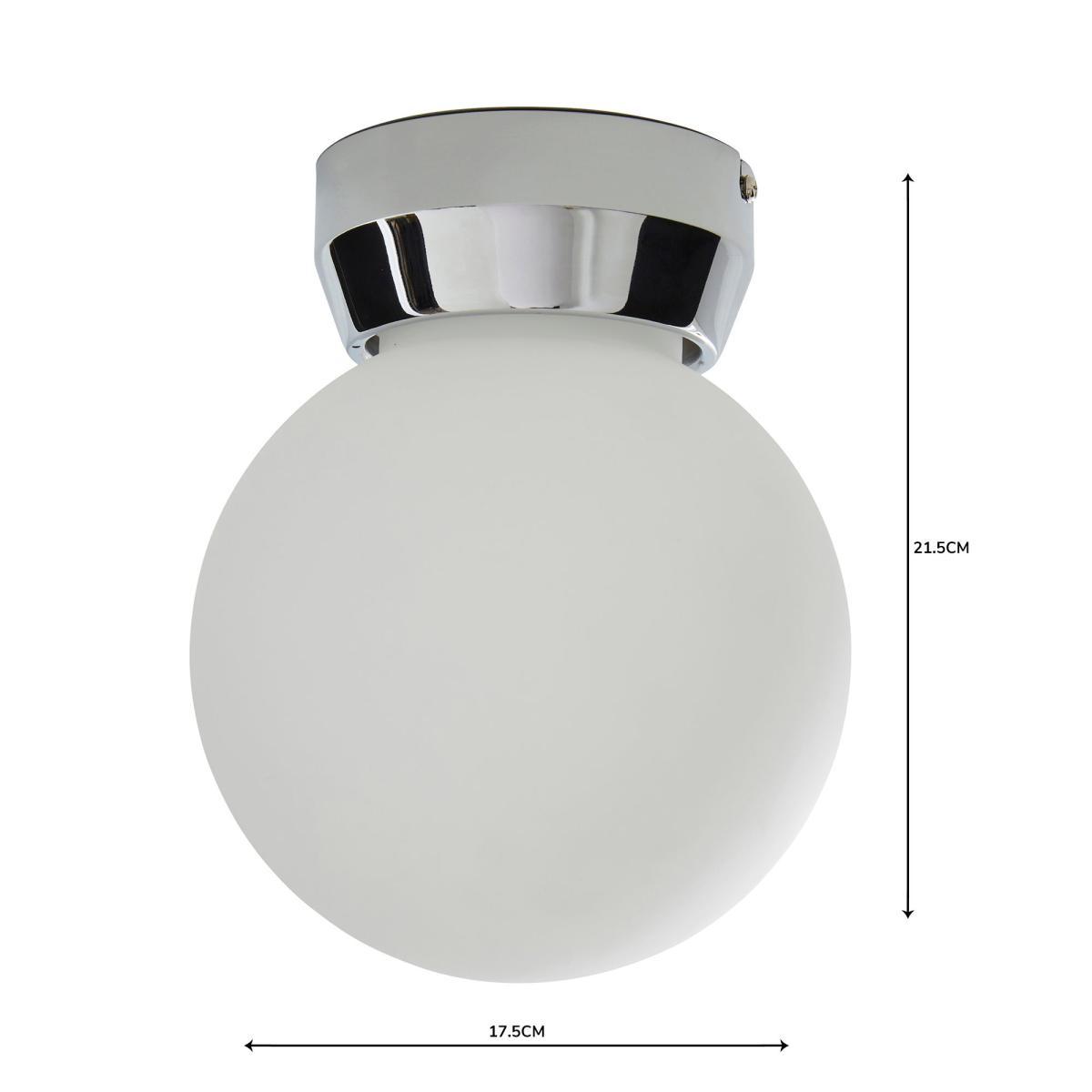 Harlow 1 Light Frosted Glass Flush Ceiling Fitting White – image 5