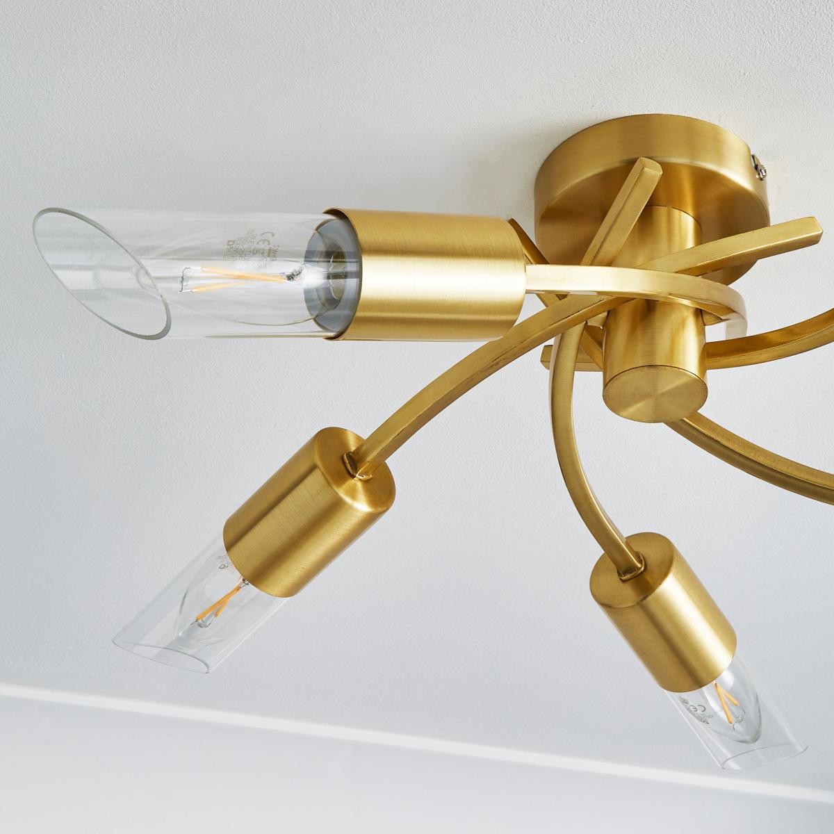 Corvus 5 Light Ceiling Fitting Gold – image 3