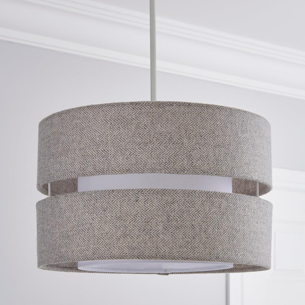 Frea Lennox Shade 30cm Herringbone White White – image 2