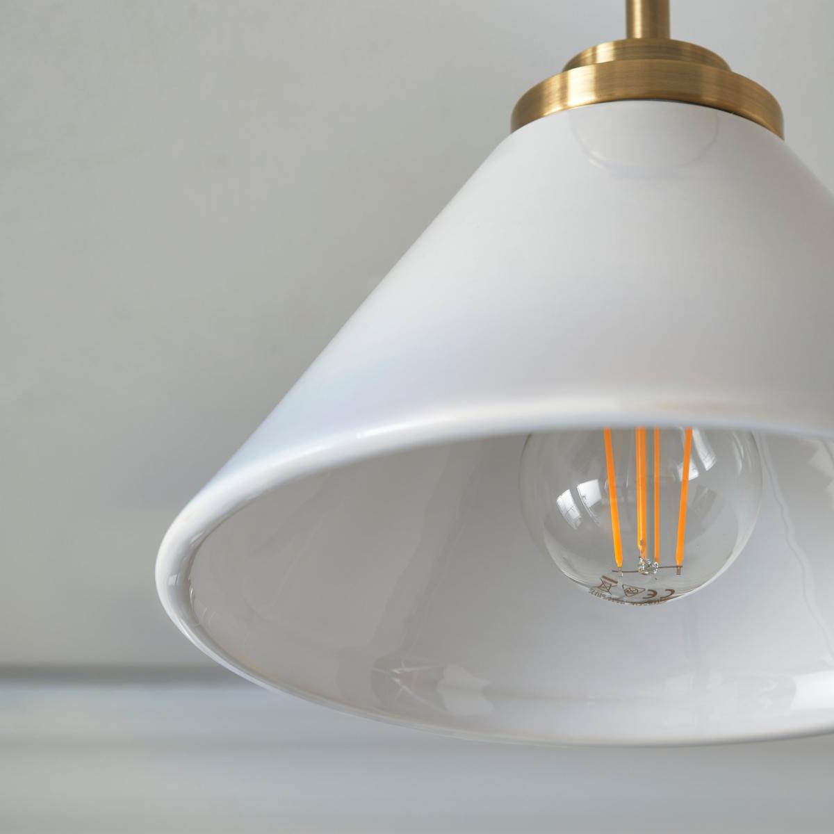 Celcy Bathroom Flush Ceiling Light White – image 3