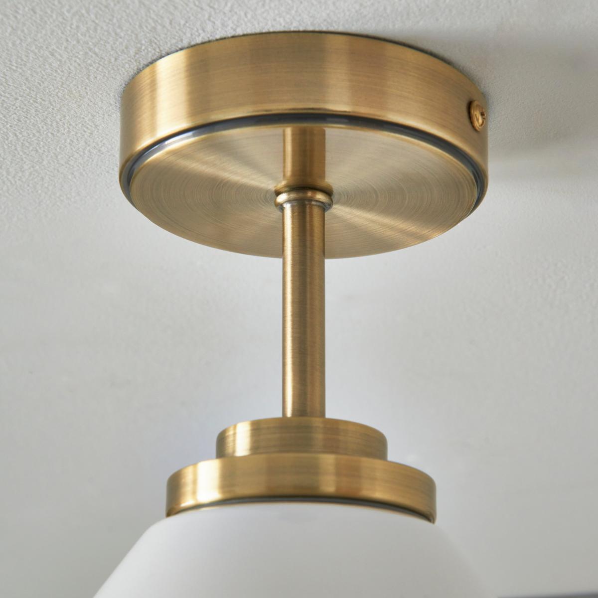 Celcy Bathroom Flush Ceiling Light White – image 4