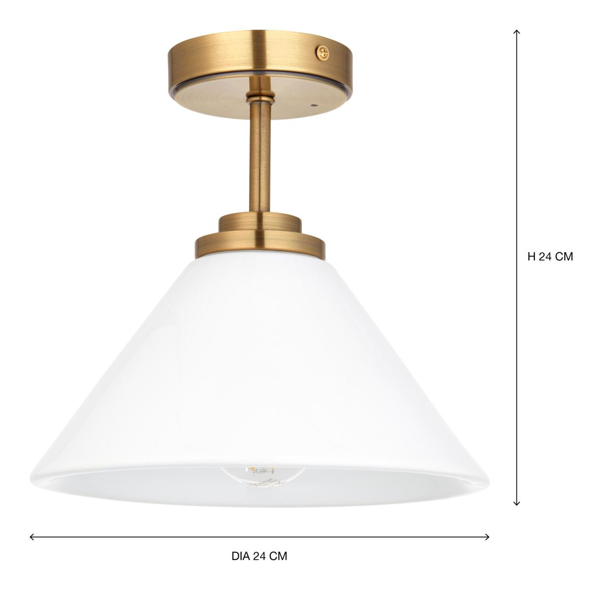 Celcy Bathroom Flush Ceiling Light White – image 6