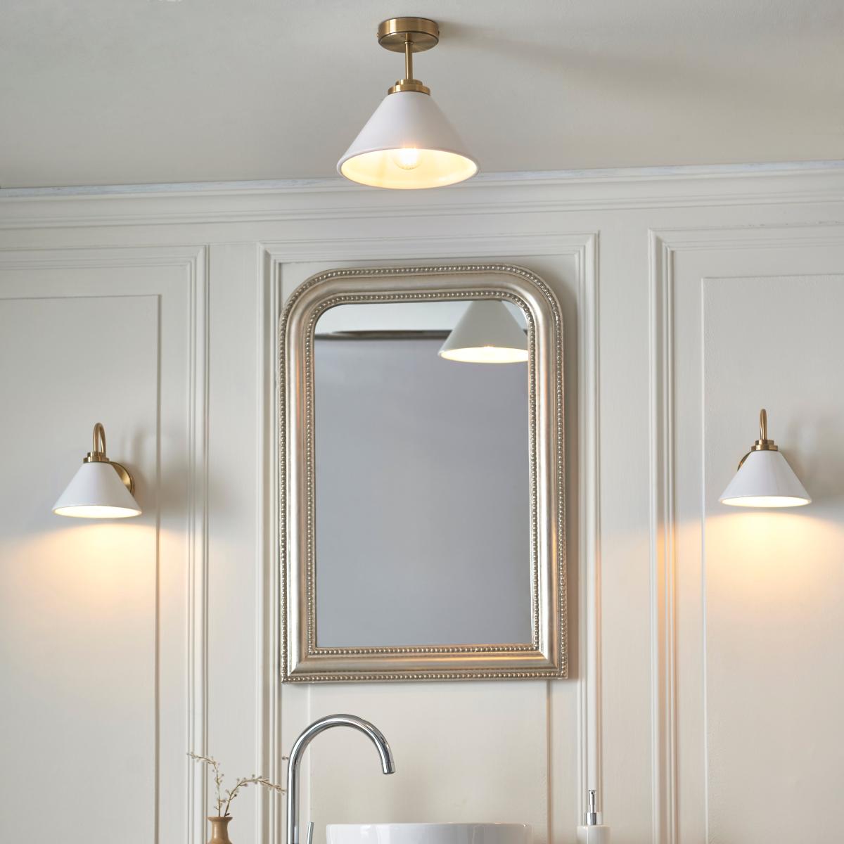 Celcy Bathroom Flush Ceiling Light White – image 7