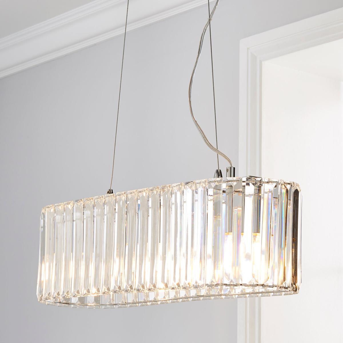 Prism 3 Light Diner Fitting Clear – image 1