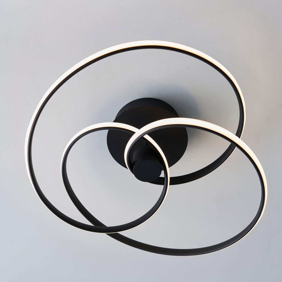 Vogue Apollo Semi Flush Ceiling Light Black – image 4