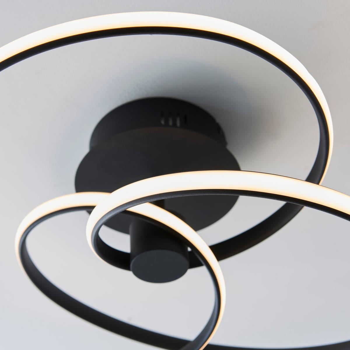 Vogue Apollo Semi Flush Ceiling Light Black – image 5