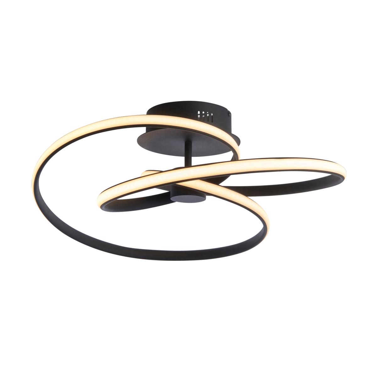 Vogue Apollo Semi Flush Ceiling Light Black – image 8